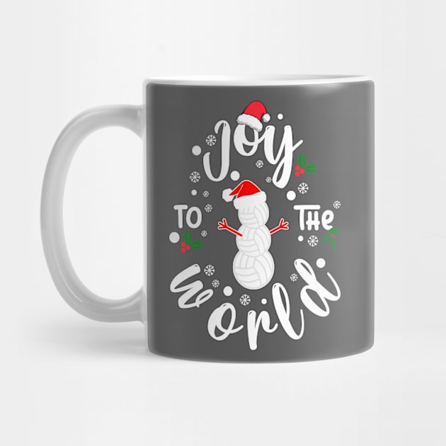 Christmas Volleyball Joy To The World Funny Volleyball Lover by egcreations